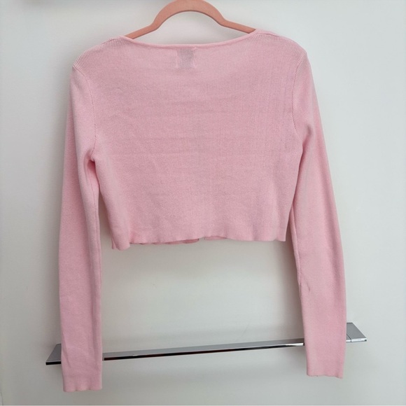 Princess Polly Blush Pink Cropped Cardigan - Picture 3 of 4